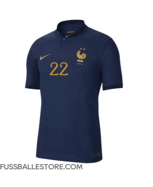 Günstige Frankreich Theo Hernandez #22 Heimtrikot WM 2022 Kurzarm